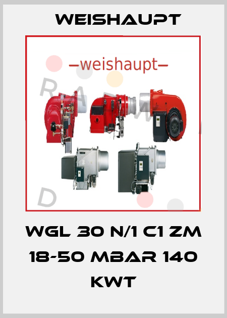 WGL 30 N/1 C1 ZM 18-50 mbar 140 KwT Weishaupt