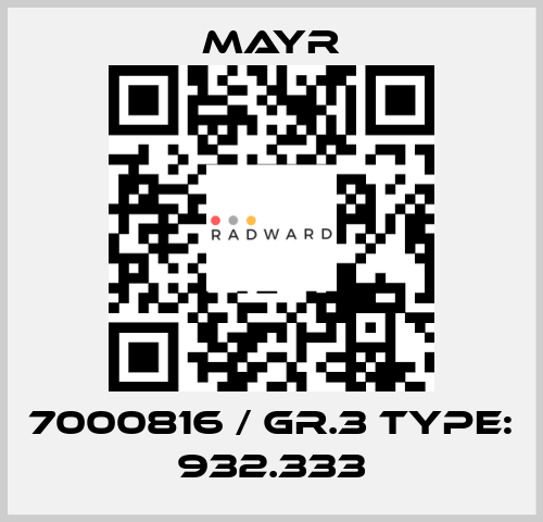 7000816 / Gr.3 Type: 932.333 Mayr