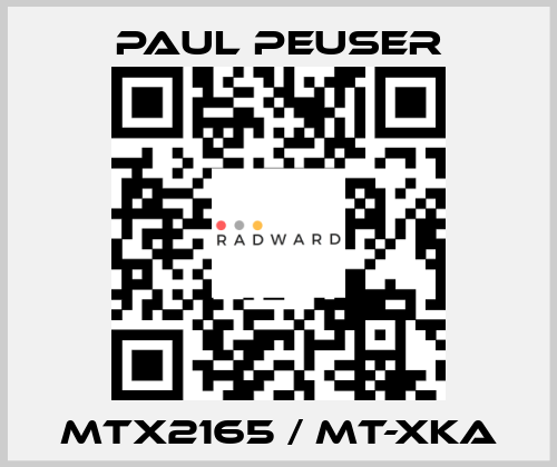 MTX2165 / MT-XKA PAUL PEUSER