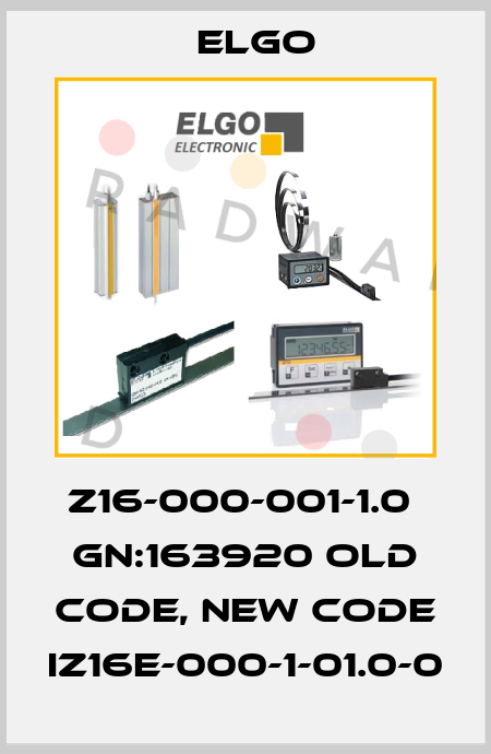 Z16-000-001-1.0  GN:163920 old code, new code IZ16E-000-1-01.0-0 Elgo