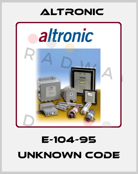E-104-95 unknown code Altronic