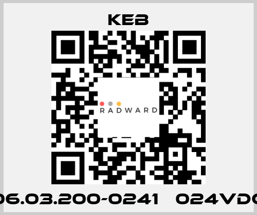 06.03.200-0241   024VDC KEB