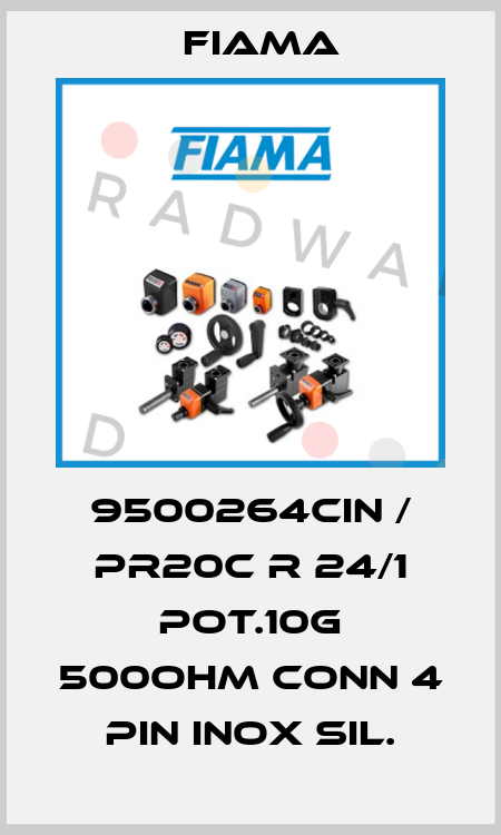9500264CIN / PR20C R 24/1 POT.10G 500OHM CONN 4 PIN INOX SIL. Fiama