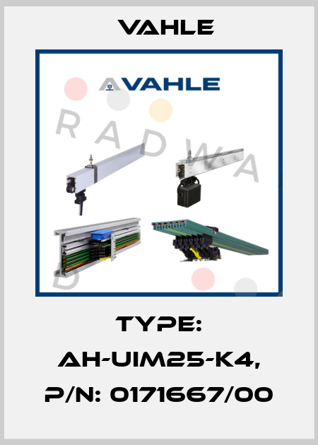 Type: AH-UIM25-K4, P/n: 0171667/00 Vahle