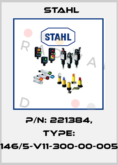 P/N: 221384, Type: 8146/5-V11-300-00-0050 Stahl