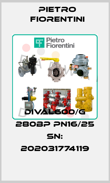DIVAL600/G 280BP PN16/25 sn: 202031774119 Pietro Fiorentini