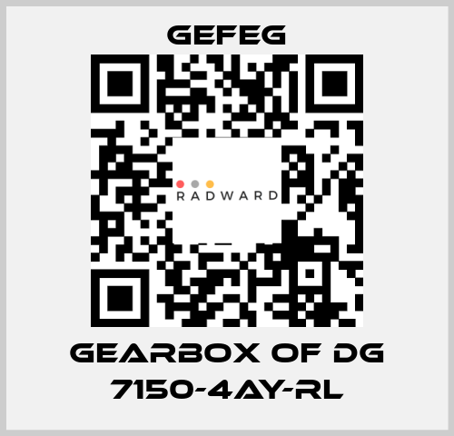 gearbox of Dg 7150-4AY-RL Gefeg