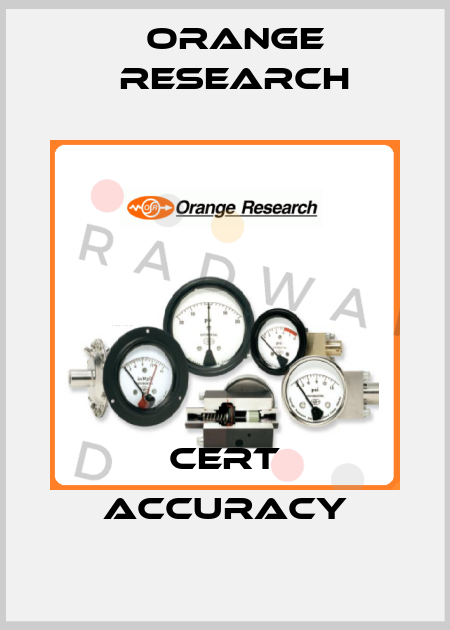 Cert Accuracy Orange Research