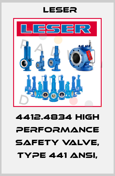 4412.4834 High performance safety valve, type 441 ANSI, Leser