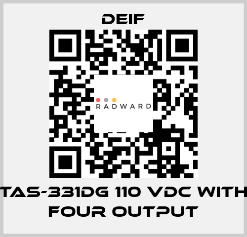 TAS-331DG 110 VDC with four output Deif