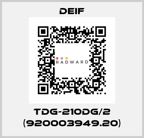 TDG-210DG/2 (920003949.20) Deif