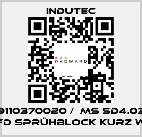 9110370020 /  MS SD4.03 FD SPRÜHBLOCK KURZ W Indutec