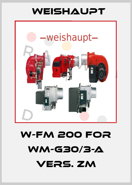 W-FM 200 for WM-G30/3-A vers. ZM Weishaupt