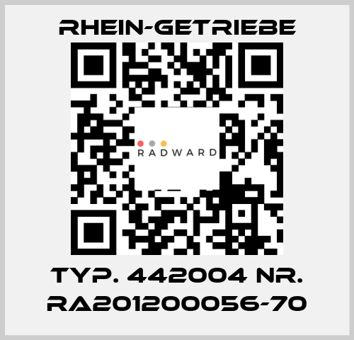 Typ. 442004 Nr. RA201200056-70 Rhein-Getriebe