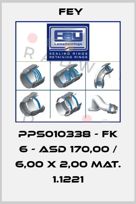 PPS010338 - FK 6 - ASD 170,00 / 6,00 x 2,00 Mat. 1.1221 Fey