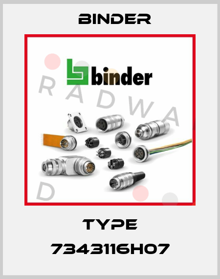 Type 7343116H07 Binder