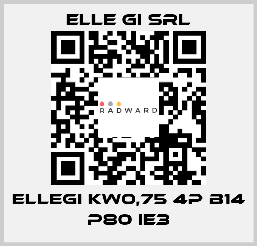 Ellegi Kw0,75 4P B14 P80 ie3 ELLE GI SRL