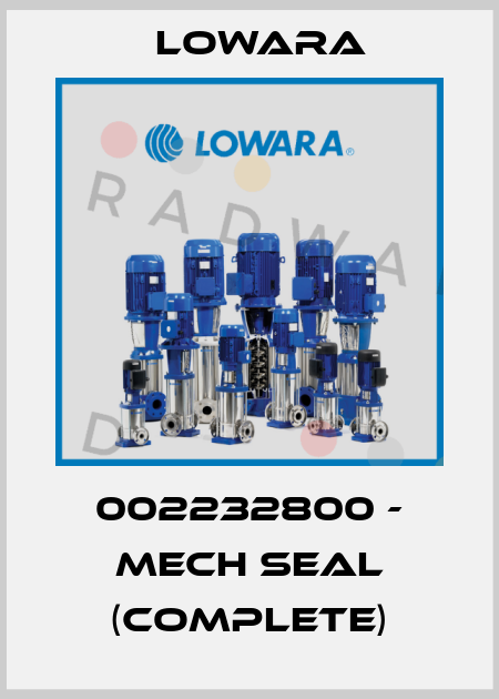 002232800 - MECH SEAL (COMPLETE) Lowara