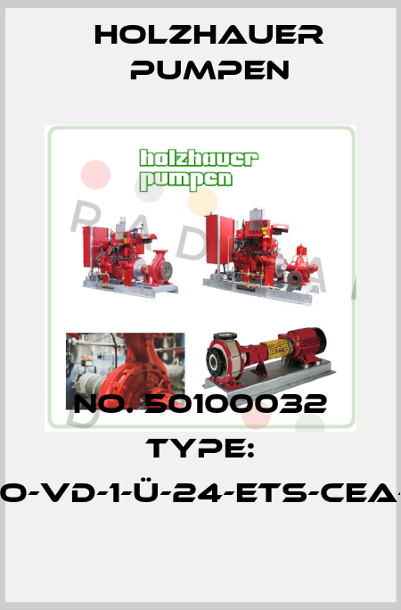 No. 50100032 Type: H-CO-VD-1-Ü-24-ETS-CEA-SX Holzhauer Pumpen
