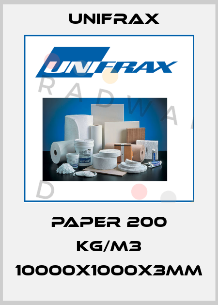 PAPER 200 KG/M3 10000X1000X3MM Unifrax