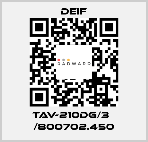 TAV-210DG/3   /800702.450 Deif