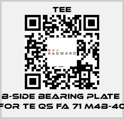 B-side bearing plate  for TE QS FA 71 M4B-40 TEE