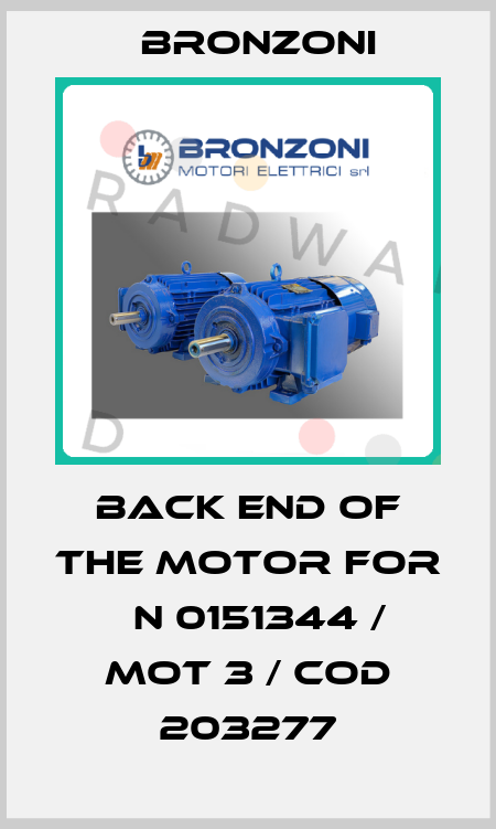 back end of the motor for 	N 0151344 / Mot 3 / COD 203277 Bronzoni