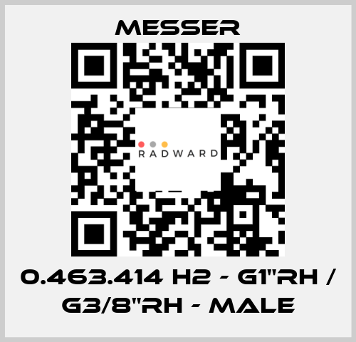 0.463.414 H2 - G1"RH / G3/8"RH - Male Messer