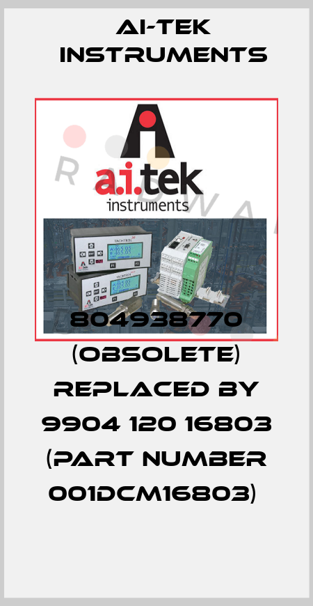 804938770 (OBSOLETE) REPLACED BY 9904 120 16803 (Part number 001DCM16803)  AI-Tek Instruments