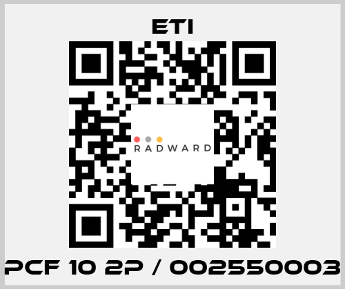 PCF 10 2p / 002550003 Eti