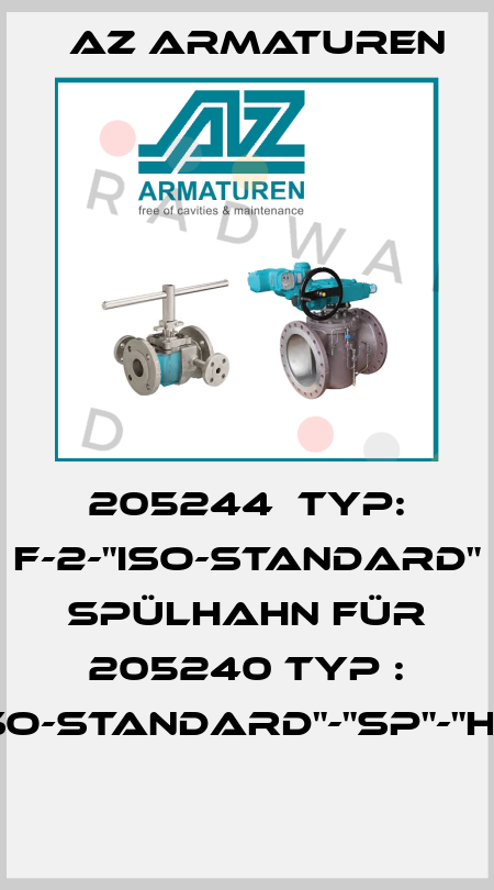 205244  TYP: F-2-"ISO-STANDARD" SPÜLHAHN FÜR 205240 TYP : F-2-"ISO-STANDARD"-"SP"-"HM-OS"  Az Armaturen