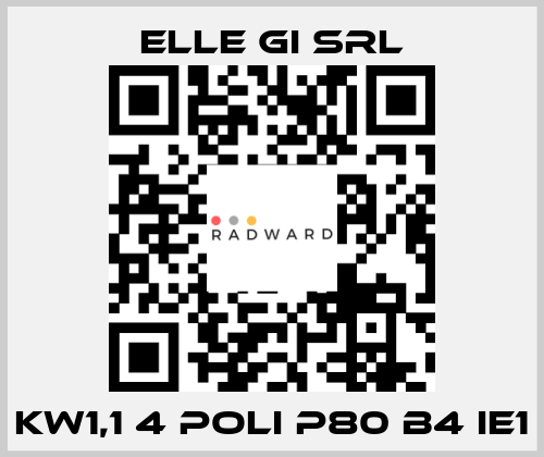 KW1,1 4 POLI P80 B4 IE1 ELLE GI SRL