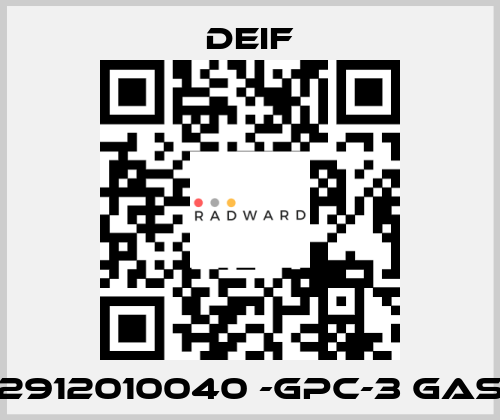 2912010040 -GPC-3 Gas Deif