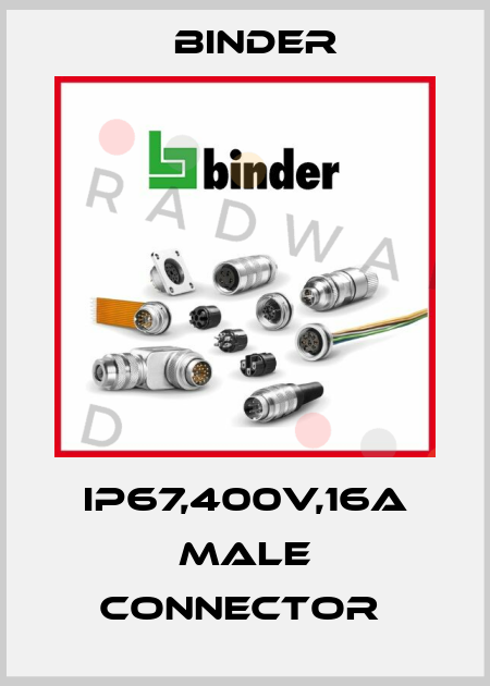 IP67,400V,16A Male connector  Binder