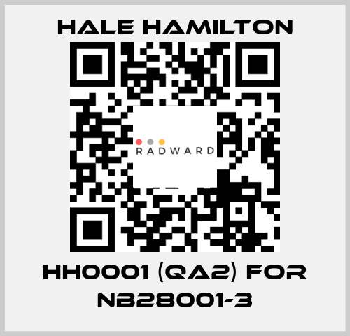 HH0001 (QA2) for NB28001-3 HALE HAMILTON
