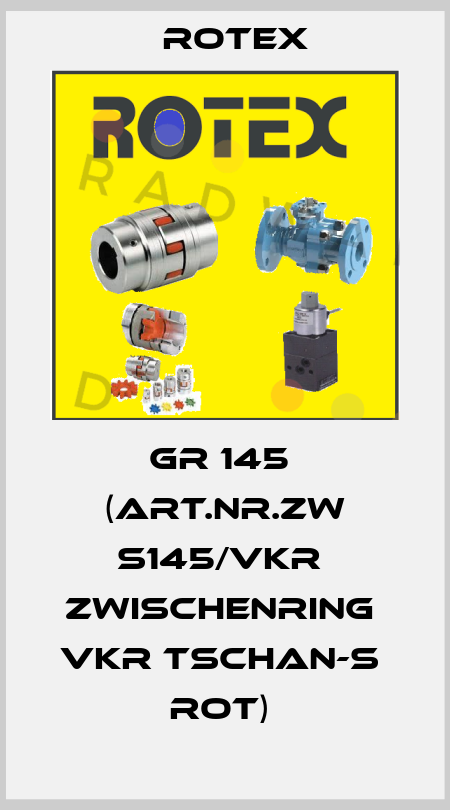 GR 145  (Art.Nr.ZW S145/VKR  Zwischenring  VkR Tschan-S  rot)  Rotex