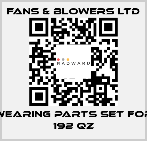 Wearing parts set for 192 QZ Fans & Blowers Ltd