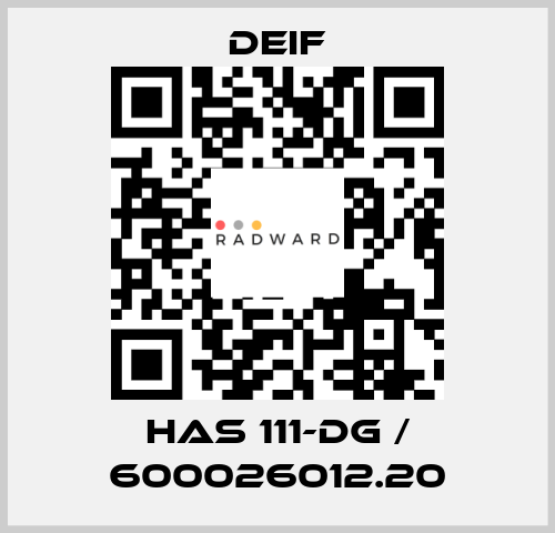 HAS 111-DG / 600026012.20 Deif