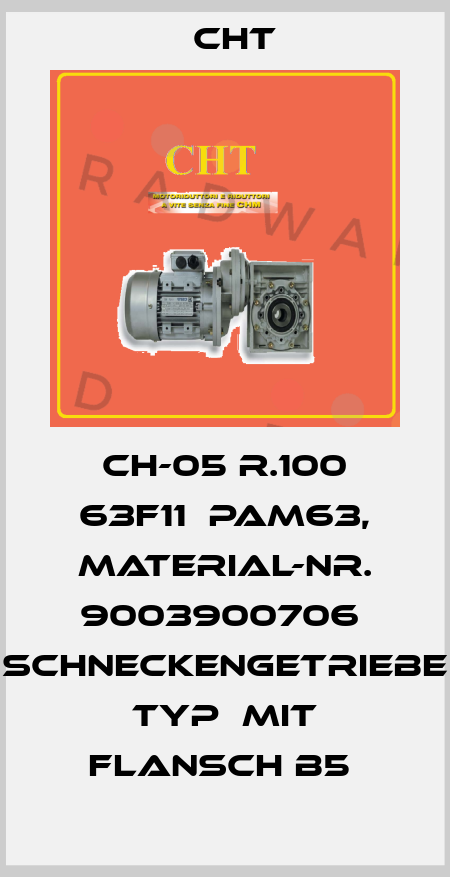CH-05 R.100 63F11  PAM63, Material-Nr. 9003900706  Schneckengetriebe Typ  mit Flansch B5  CHT