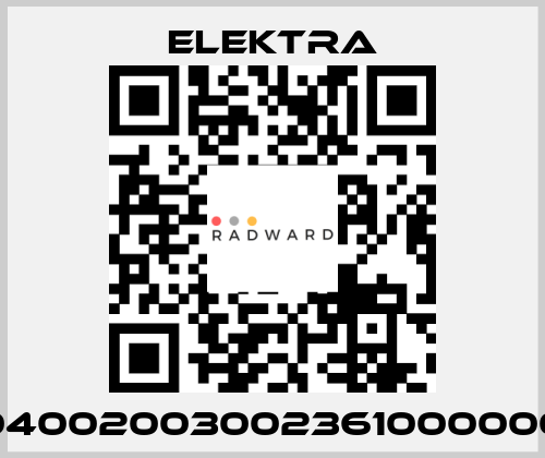 04002003002361000000 ELEKTRA