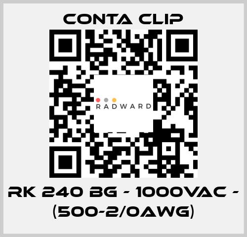 RK 240 BG - 1000VAC - (500-2/0AWG) Conta Clip