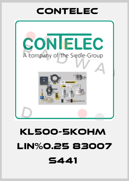 KL500-5KOHM  LIN%0.25 83007 S441  Contelec