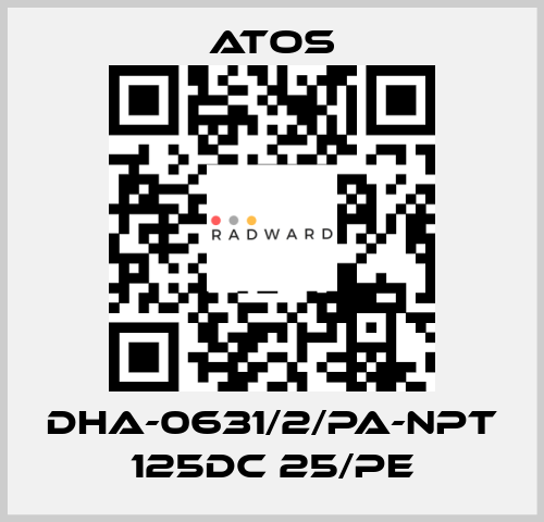 DHA-0631/2/PA-NPT 125DC 25/PE Atos