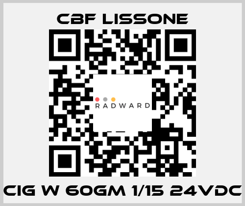 CIGW60GM0015-48201R CBF LISSONE
