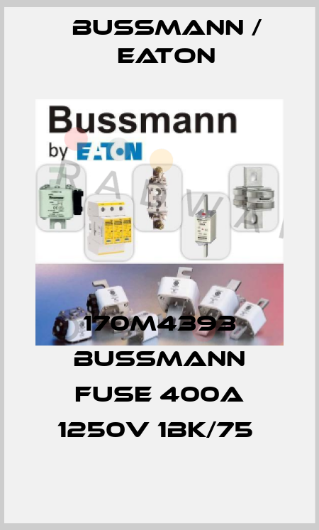 170M4393 BUSSMANN FUSE 400A 1250V 1BK/75  BUSSMANN / EATON
