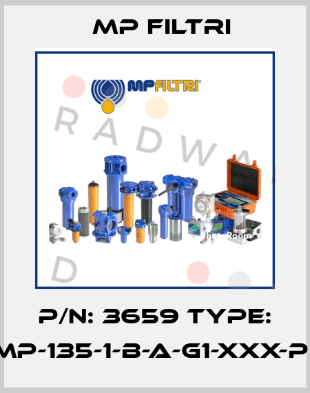 P/N: 3659 Type: FMP-135-1-B-A-G1-XXX-P01 MP Filtri