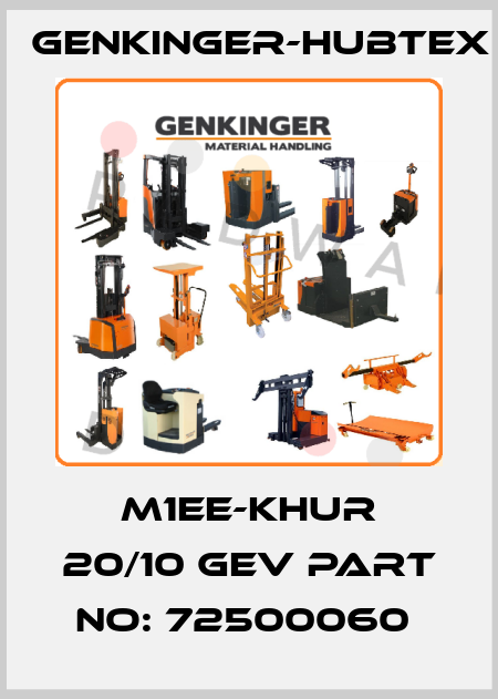 m1EE-KHUR 20/10 GEV Part No: 72500060  Genkinger-HUBTEX