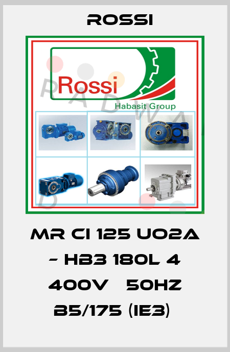 MR CI 125 UO2A – HB3 180L 4 400VΔ 50Hz B5/175 (IE3)  Rossi