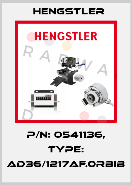p/n: 0541136, Type: AD36/1217AF.0RBIB Hengstler