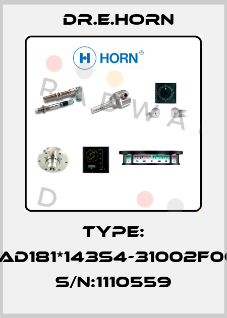 TYPE: EAD181*143S4-31002F0C, S/N:1110559 Dr.E.Horn